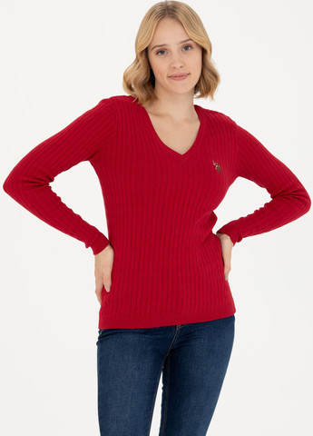 Червоний светр жіночий U.S. Polo Assn.