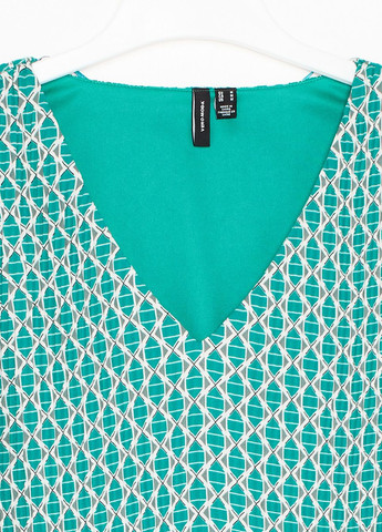 Зелёная блуза демисезон,зеленый в белые узоры, Vero Moda