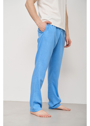 Голубые домашние демисезонные прямые брюки Handy Wear