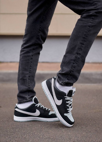 Чорні Осінні кросівки чоловічі, вьетнам Nike SB Dunk Low Black Grey