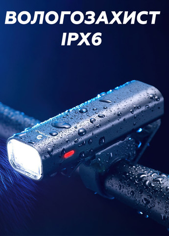 Ліхтарик для велосипеда з акумулятором / велофара / YQ-QD400LM 8726 Чорний 64997 Rockbros (258053936)