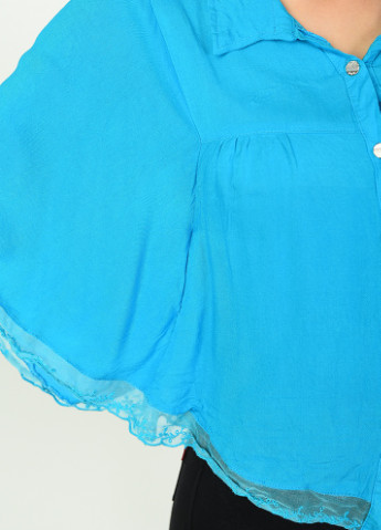Голубая летняя блуза женская голубая Let's Shop