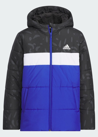 Черная демисезонная куртка colorblocked padded kids adidas