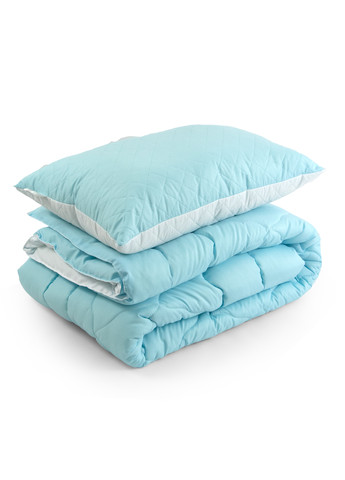 Набор одеяло 140х205 + подушка 50х70 силиконовая "Голубой" Руно (259502147)