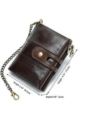 Шкіряний гаманець 14682 Темно-коричневий Vintage (262452672)