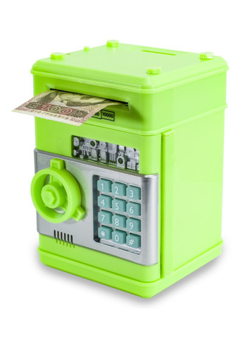 Детская сейф копилка с кодовым замком и приемником для денег и монет No Brand light green (260495669)