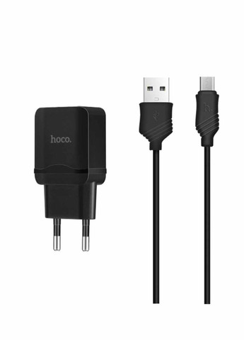 Зарядное устройство C22A 1 USB 24A Micro цвет черный ЦБ-00196961 Hoco (259442924)