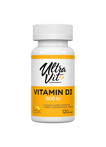 Витамин Д-3 Vitamin D3 600 IU - 120 софтгель VPLab Nutrition (275997839)