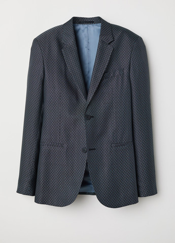 Піджак,чорний в синьо-бежеві візерунки, H&M (257523502)