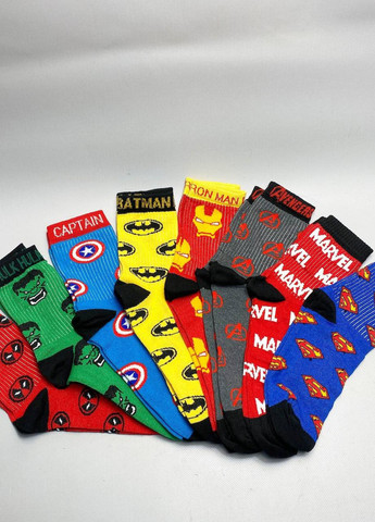 Комбіновані бокс високих шкарпеток на 8 пар у подарунковій коробці marvel Vakko малюнки (275332329)