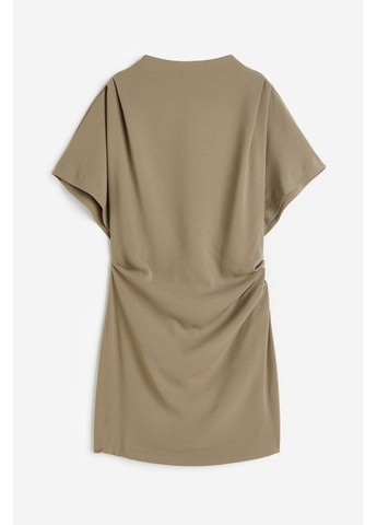 Коричневое деловое женское класическое короткое платье (55603) 36 коричневое H&M