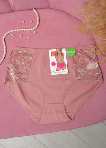 Труси жіночі напівбатальні темно-рожевого кольору Let's Shop (270934956)