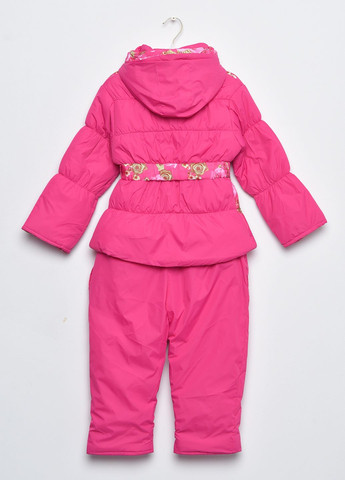 Рожева зимня куртка та напівкомбінезон дитячий для дівчинки єврозима рожевого кольору Let's Shop