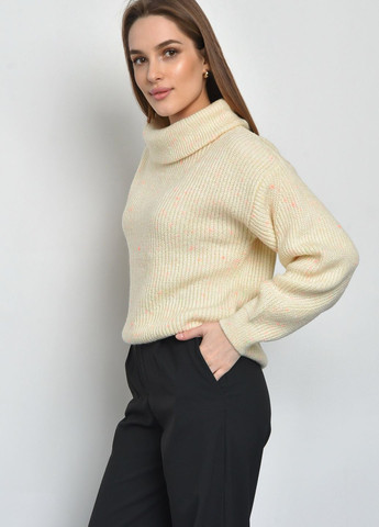 Молочный демисезонный свитер женский молочного цвета размер 48 джемпер Let's Shop