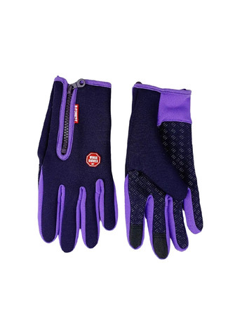 Велоперчатки велосипедные перчатки с водоотталкивающим сенсорным покрытием спандекс флис (476029-Prob) Фиолетовые М Unbranded (275863529)