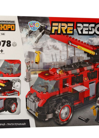 Конструктор Fire Rescue пожежна машина, 978 деталей (KB 146) Limo Toy (266422506)