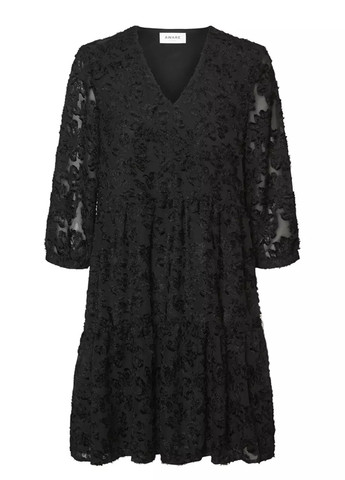 Черное кэжуал платье Vero Moda однотонное