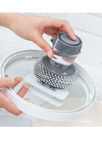 Щітка для миття посуду A-PLUS скребок з дозатором миючого засобу Good Idea (265002235)