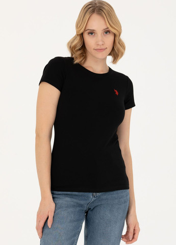 Черная женская футболка-футболка u.s.polo assn женская U.S. Polo Assn.