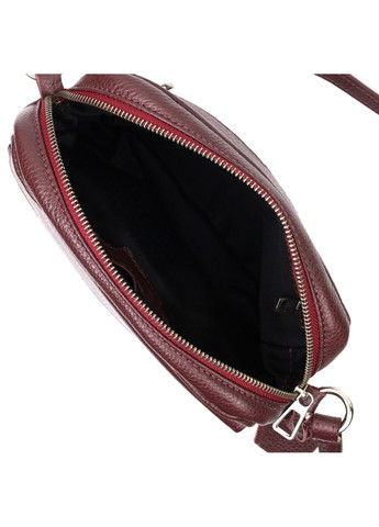 Яркая женская сумка кросс-боди из натуральной кожи 11653 Бордовый Grande Pelle (267927746)