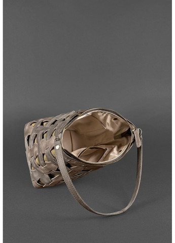 Шкіряна плетена жіноча сумка Пазл темно-коричнева Crazy Horse BN-BAG-32-O BlankNote (277977885)