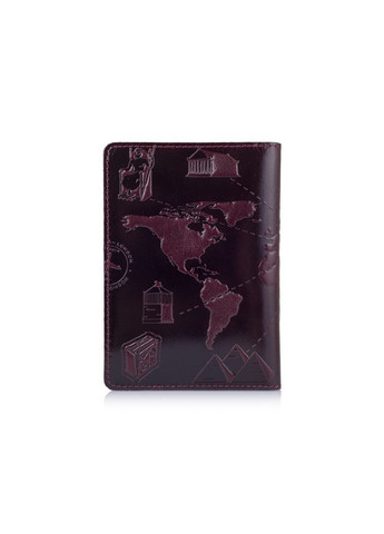 Обкладинка-органайзер для документів зі шкіри HiArt AD-01 7 Wonders of the World темно-фіолетовий Фіолетовий Hi Art (268371779)