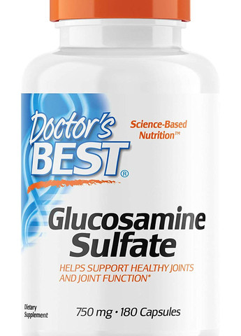 Глюкозамин Doctor’s Best Glucosamine Sulfate 750 mg 180 Capsules Doctor's Best (260741165)