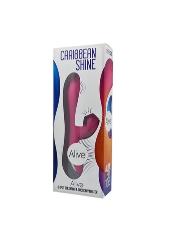 Вибратор-кролик 3в1 Caribbean Shine Magenta с вакуумом и пульсирующей стимуляцией точки G Alive (277235944)