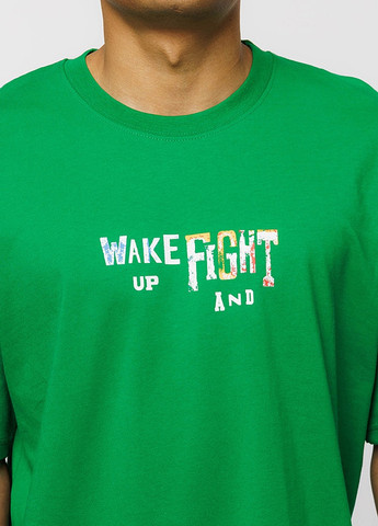 Зелена чоловіча футболка оверсайз колір зелений цб-00219862 TROY Life
