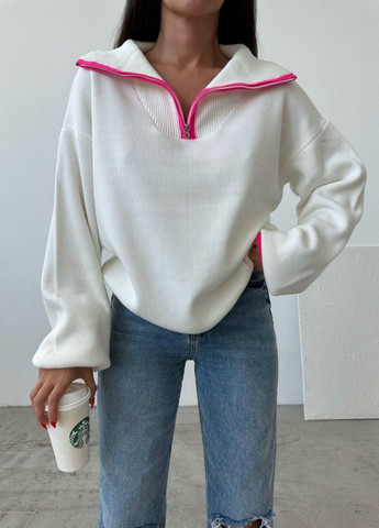 Білий жіночий светр в'язка коттон No Brand