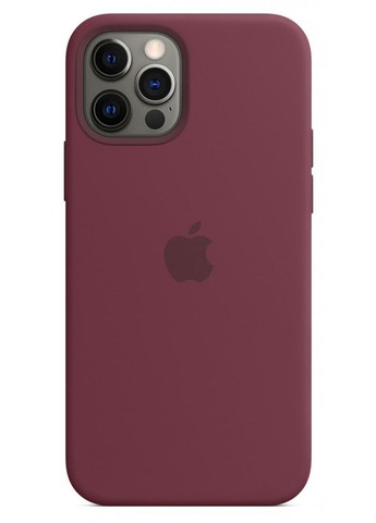 Чехол силиконовый soft-touch Silicone case with Mag Safe для iPhone 12/12 Pro красный Plum Apple (260088434)