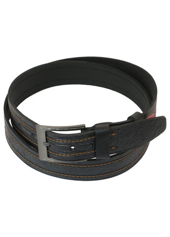 Шкіряний чоловічий ремінь 1014-38 Чорний DHSH: 135x3.8 см. Skipper (266142700)