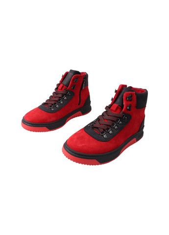 Красные ботинки мужские красные нубук Konors