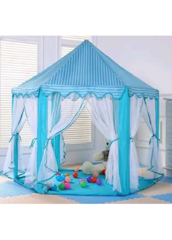 Детская игровая палатка шатер домик замок дворец для детей малышей 135х135х140 см (475197-Prob) Голубой Unbranded (263056526)