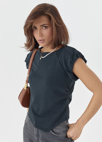 Жіноча футболка з пишними рукавами Lurex - (277358375)
