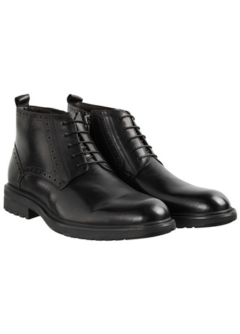 Черные зимние мужские ботинки классические 199809 Cosottinni