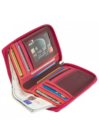 Жіночий шкіряний гаманець із RFID захистом RB98 Aruba (Plum Multi) Visconti (276456849)