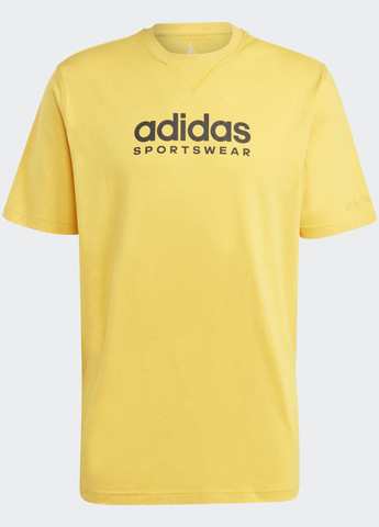 Золотая футболка с принтом all szn adidas