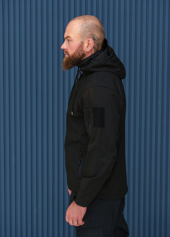 Чорна демісезонна тактична демісезонна softshell чорна No Brand куртка