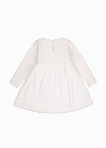 Белое теплое платье с длинным рукавом елочка Yumster (259685578)