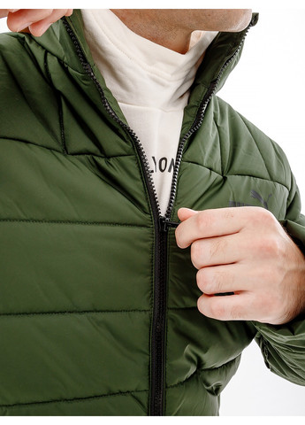 Оливкова (хакі) демісезонна куртка ess+ padded jacket Puma