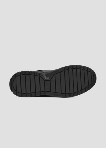 Чорні Осінні шкіряні чоловічі кросівки чорні Villomi