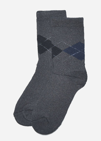 Носки махровые мужские темно-серого цвета размер 42-48 Let's Shop (267167083)