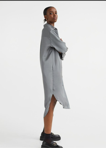 Сіра повсякденний жіноча сукня сорочка (55630) 34 сіра H&M
