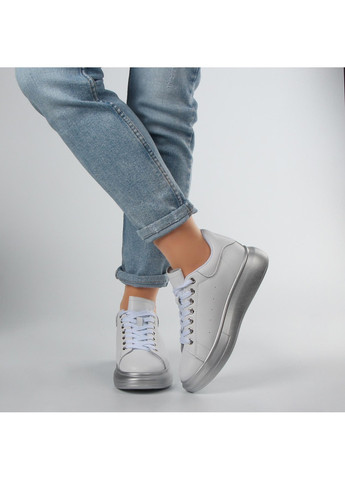 Белые демисезонные женские кроссовки 196911 Renzoni