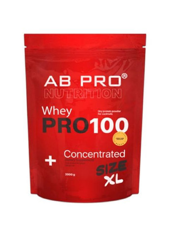 PRO 100 Whey Concentrated 2000 g /55 servings/ Арахис Карамель AB PRO (263945064)