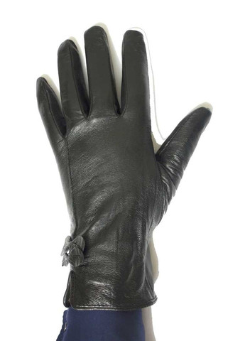 Женские кожаные перчатки чёрные 358s1 S Felix (261486667)