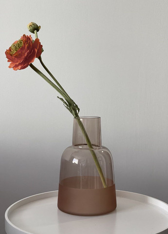 Ваза скляна Soul Megan h-23,5 см., d-15 см., теракот Soul free (264829252)