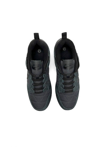 Серые демисезонные кроссовки мужские, вьетнам Nike Air Force 1 Yin Yang Fleece Termo Dark Grey