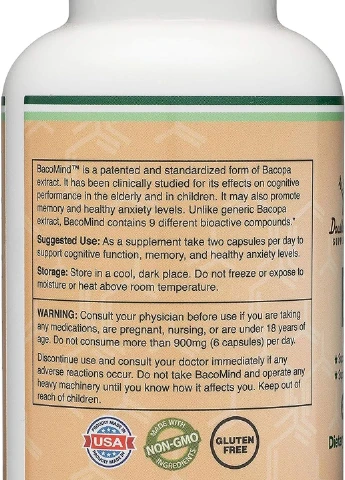 Экстракт бакопы Bacomind Bacopa Extract 210 capsules Double Wood Supplements (261765745)